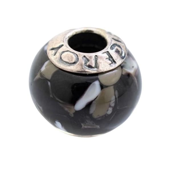 Perles - Vicekonung - VMB0026-25 - Silver Sterling - Vit, Svart, Grå - 1CM