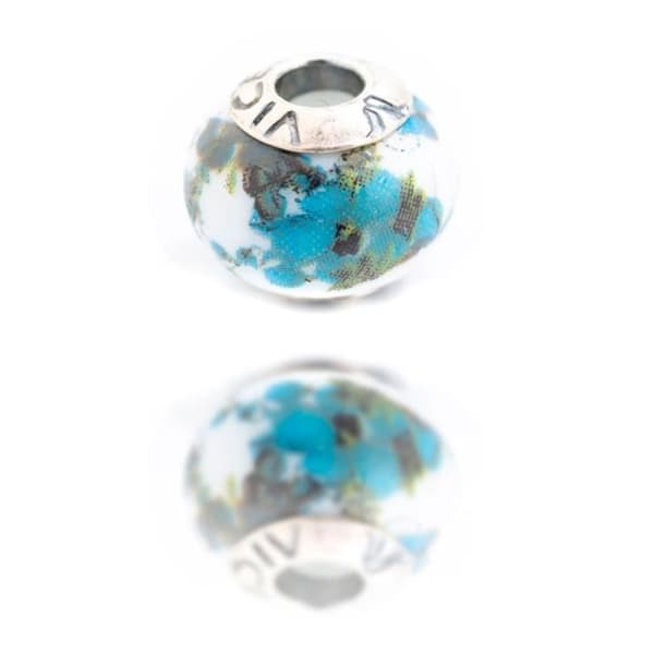 Breloque - Vicekung - Vmb0045-23 - Silver sterling - Vit - Blå