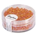 Miniatyrbild 1 av 2: Fröpärlor, 2,6 mm ø, transparent blank, orange, låda 17 g