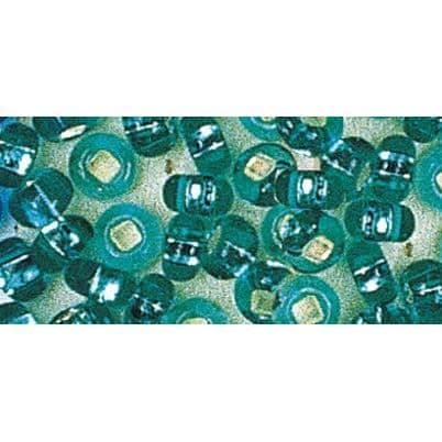 RAYHER Rocailles - Ø 2 mm - Med silverkant - Jade - Kartong med 17 g