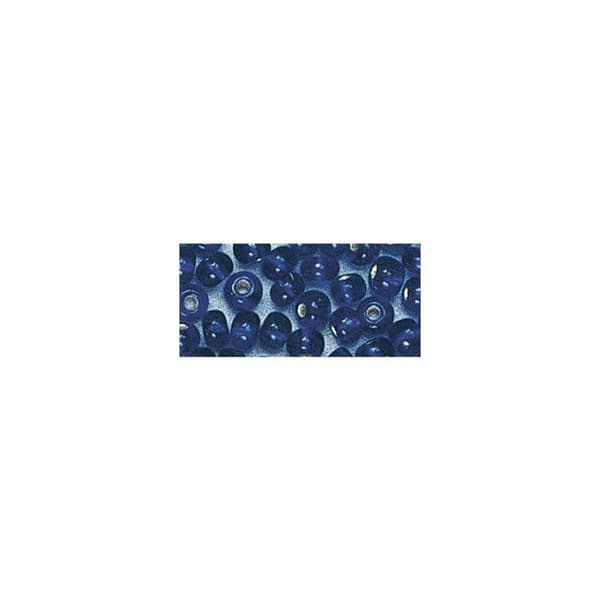 Rocaillepärla silverfärgad mörkblå Ø2,6mm 16 g