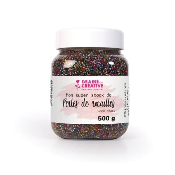 Smycken av rocailles - Ej specificerat - 500g - Genomskinliga - Gula - Blandade