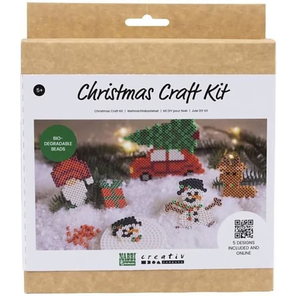 Kit med strykpärlor jul - Julbil - 5 st