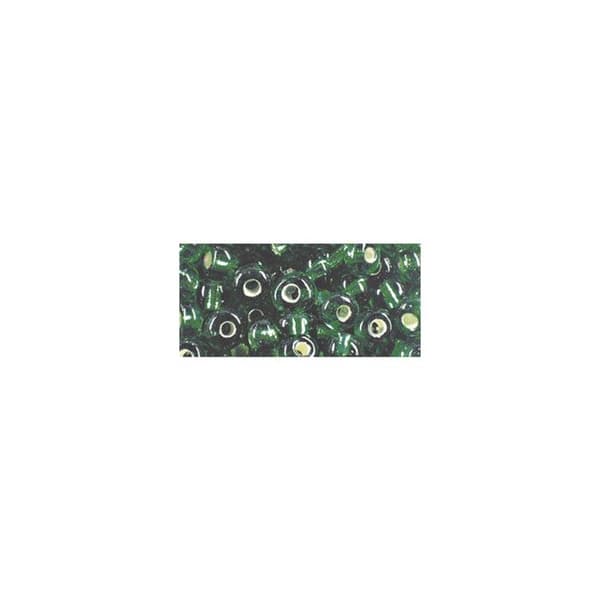 Pärla rocaille Silverfärgad 4 mm Grön 17 g
