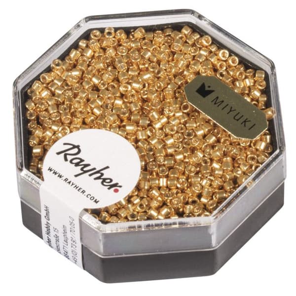 Miyuki Delica pärlor - Miyuki - 1,6 mm - Metallisk guld - Glas - Blandat