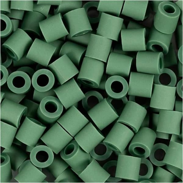Strykjärnspärlor Midi - 5 x 5 mm - 1000 st Mörkgrön