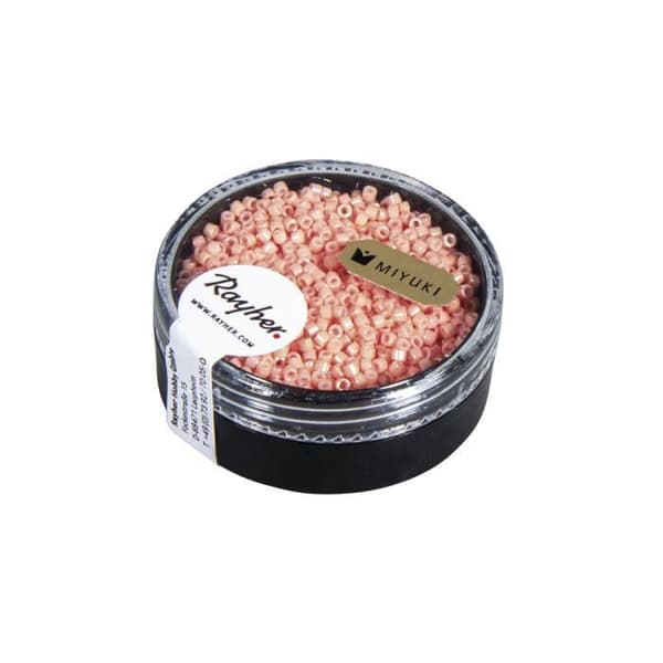 Perla - Miyuki - Delica - 1,6mm - Korall - Transparent Regnbåge - 8g