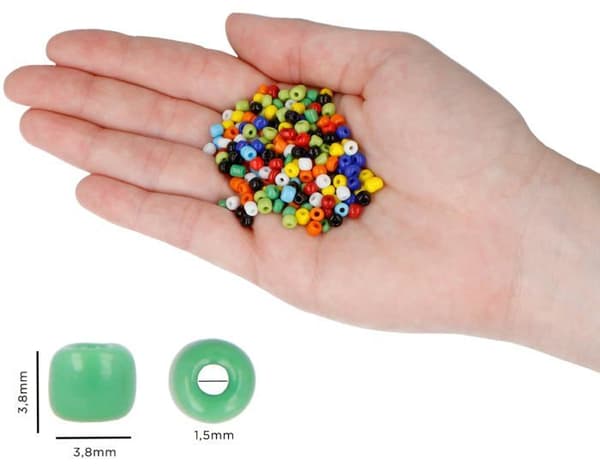Innspiro - Z14300 - Transparent silvered round glass rocaille 3,8mm. 6/0 500gr.