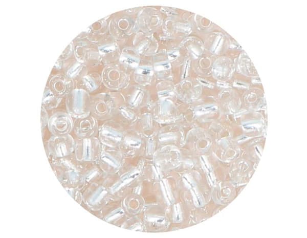 Innspiro - Z14300 - Transparent silvered round glass rocaille 3,8mm. 6/0 500gr.