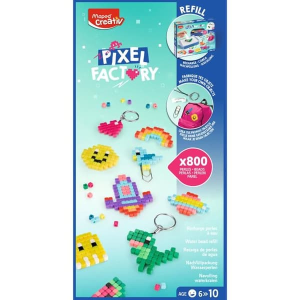 Återfyllning av Vattenpärlor Pixel Factory - Maped Creativ - Kit för skapande av accessoarer, kreativa hobbyer från 6 år.