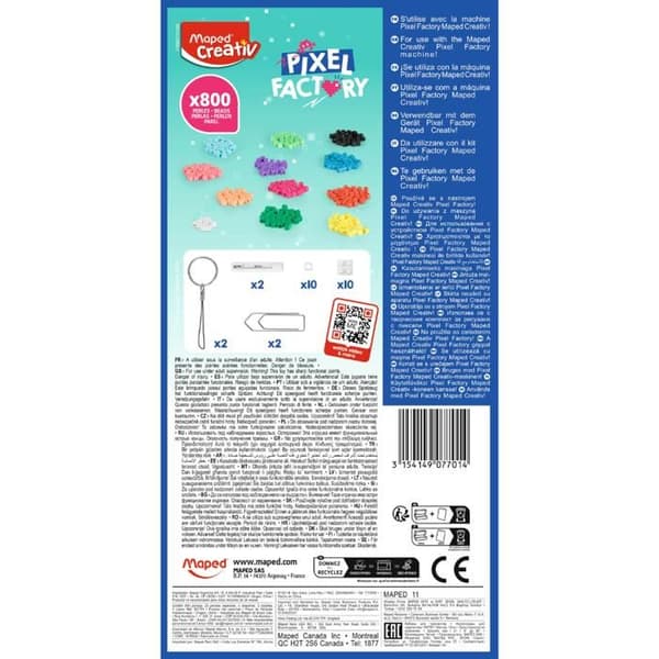 Återfyllning av Vattenpärlor Pixel Factory - Maped Creativ - Kit för skapande av accessoarer, kreativa hobbyer från 6 år.