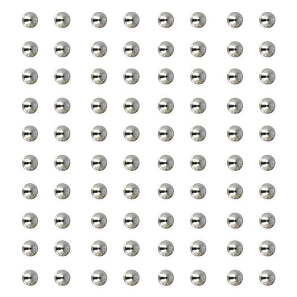 80 självhäftande silverpärlor