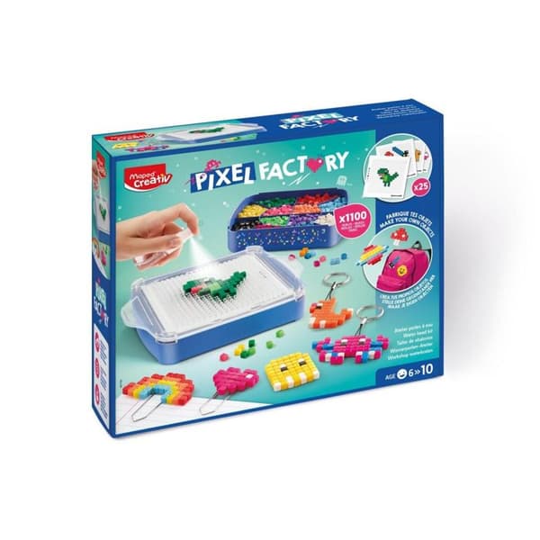 Box of Water Beads - Maped Creativ - Pixel Factory - 1110 pärlor - 25 modeller - 3 i 1