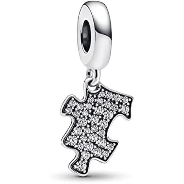 Berlockhänge - PANDORA - Moments Collection - 925 Silver - Glittrande pusselbit - Anpassningsbar