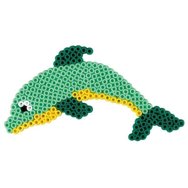 HAMA - "Dauphins" box - 2000 MIDI storlek strykpärlor och 2 tallrikar - Kreativa hobbyer - Från 5 år