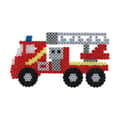 Miniatyrbild 2 av 3: HAMA - Firefighters Box - Strykpärlor i MIDI storlek 2000 och 1 lastbilsplatta - Kreativa hobbyer - från 5 år och uppåt