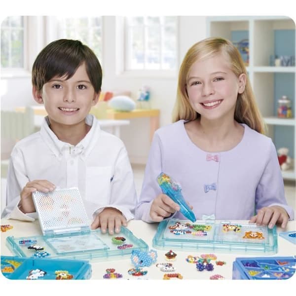 Kreativ fritid - AQUABEADS - Facetterad pärlpåfyllning - 800 mångfacetterade pärlor i 8 olika färger