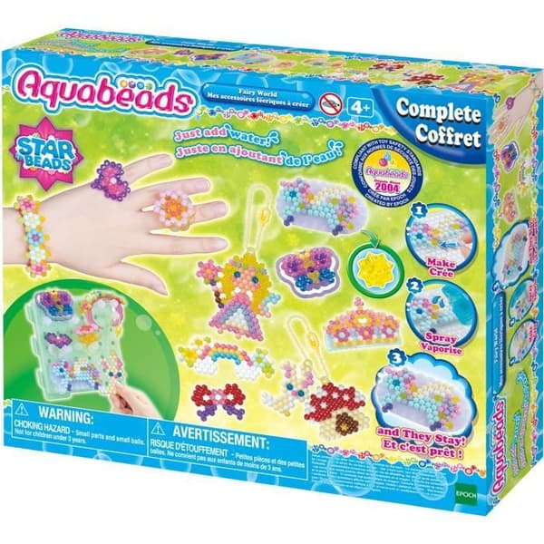 AQUABEADS box set - Mina magiska tillbehör att skapa - 820 pärlor - Barnflicka - Från 4 år