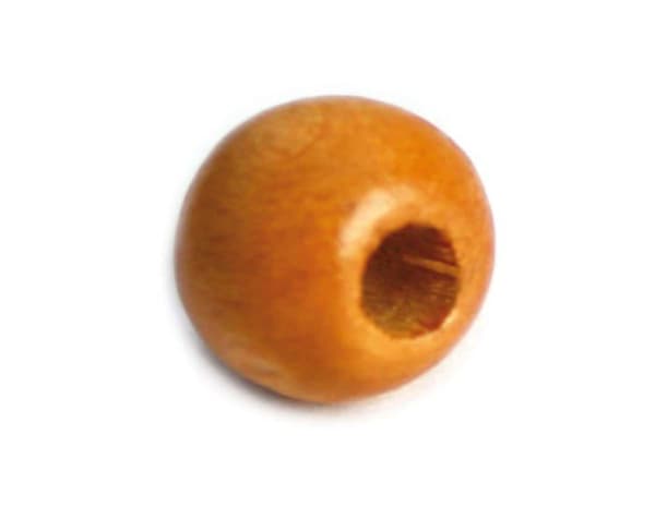 Innspiro - 14583 - Orange kula träpärla diameter 8 mm 100u.