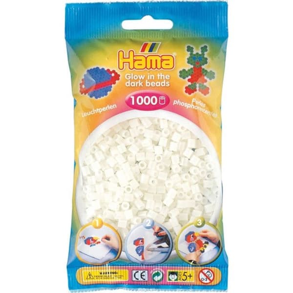 1 000 standard MIDI pärlor (Ø5 mm) fosforescerande