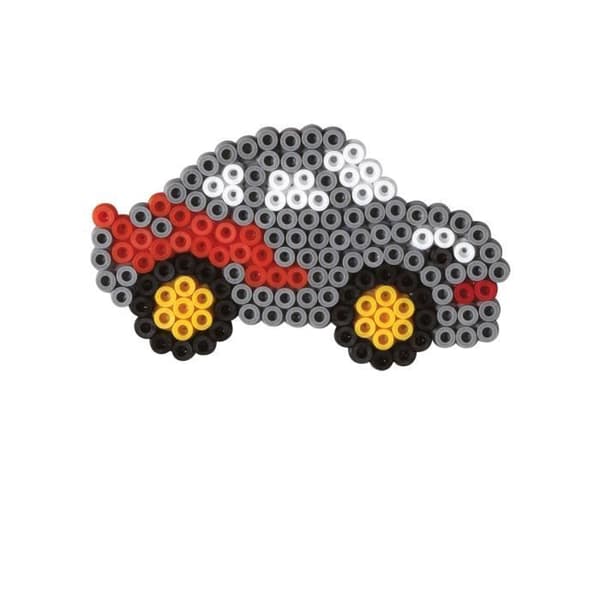 Låda med pärlor - HAMA - Dinosauriernas miniatyrvärld - 2000 pärlor - 2 tallrikar - Flerfärgad