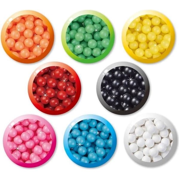 Aquabeads - Klassisk pärlpåfyllning - 800 pärlor i 8 olika färger