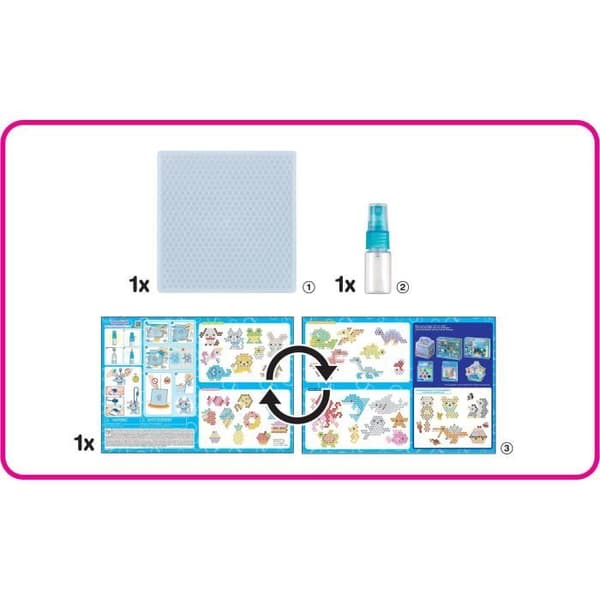 Den 4 i 1 kreativa lådan - AQUABEADS - 35072 - 1900 pärlor för spraykreationer