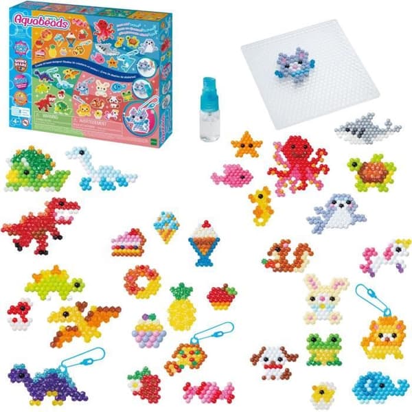 Den 4 i 1 kreativa lådan - AQUABEADS - 35072 - 1900 pärlor för spraykreationer