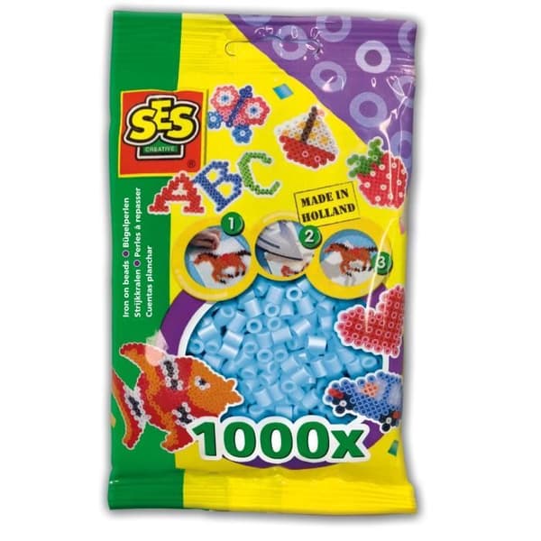 SES CREATIVE 1000 stygningspärlor - Ljusblå