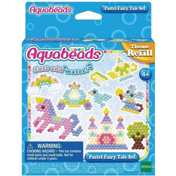 Aquabeads Fairy Tale Box - AQUABEADS varumärke - Mer än 600 pastellfärgade pärlor - Från 4 år