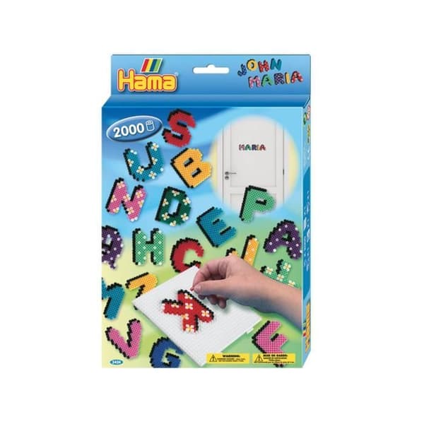 Strykpärlor - HAMA - Les Lettres - 2000 MIDI-pärlor - 1 tallrik - Från 5 år