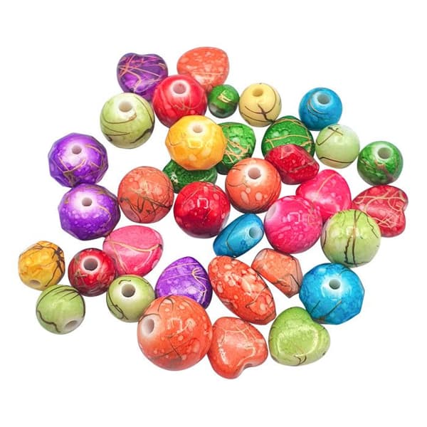 Otryckta pärlor för barn 0,7 till 1,7 cm 13g