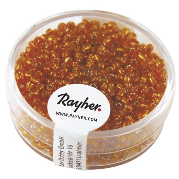 Perle rocaille Garnitur i silver 2 mm Orange 17 g