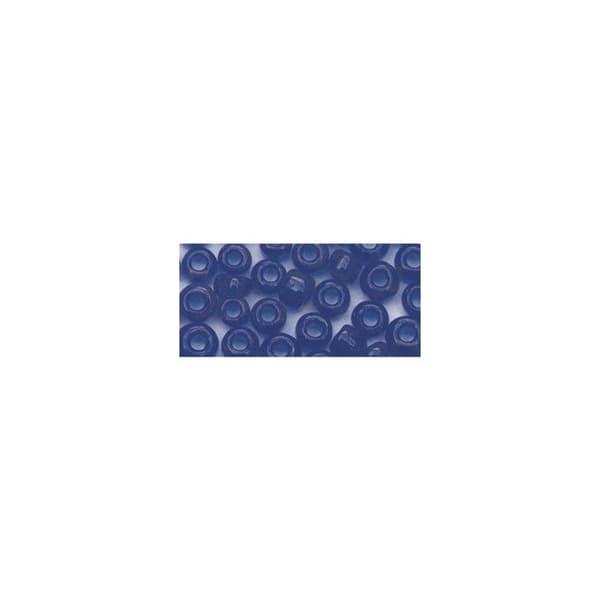 Perle rocaille 2,6 mm transparent mörkblå 17 g