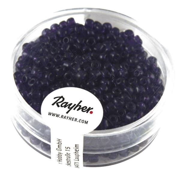 Perle rocaille 2,6 mm transparent mörkblå 17 g