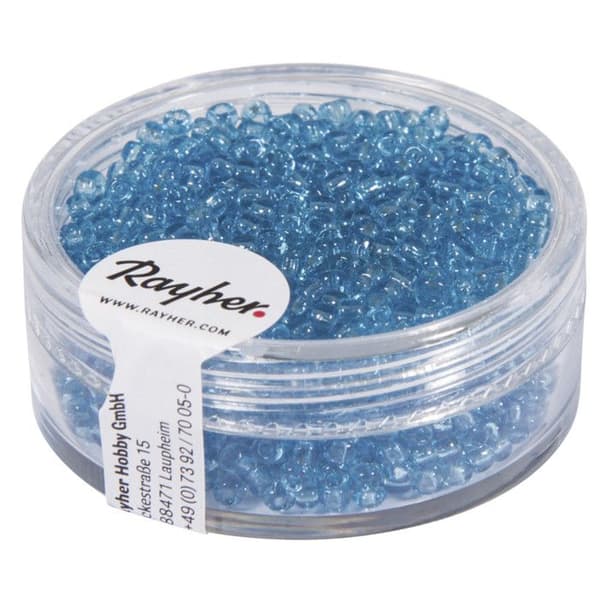 Perle rocaille 2 mm transparent turkos 17 g