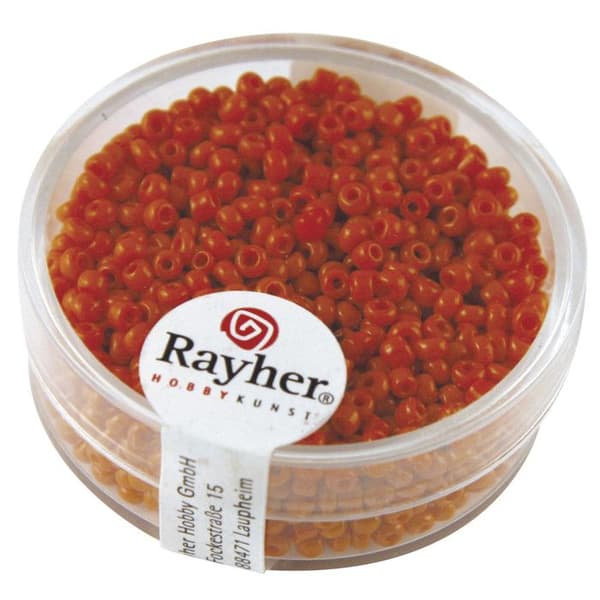 Perle rocaille 2 mm opak orange 17 g