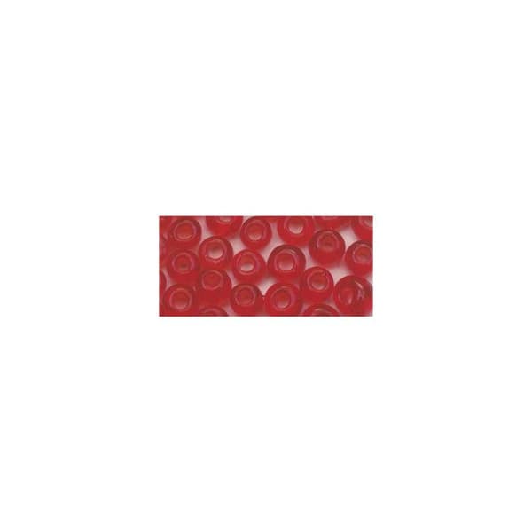 Perle rocaille 2,6 mm transparent röd 17 g
