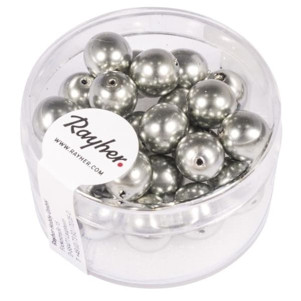 Pärlemor Renaissance Silver gammal 8 mm 25 stycken