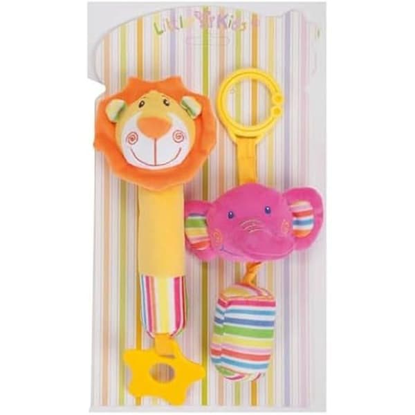 Creaciones Llopis Hello-Kitty Llopis – Blister Pito C/tandring och ringar leon-elejante 18 cm, flerfärgad (25277)