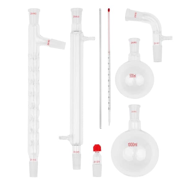 Steinberg Systems - Laboratorieglas - Destillation - 14-delars set - 24/40-standard