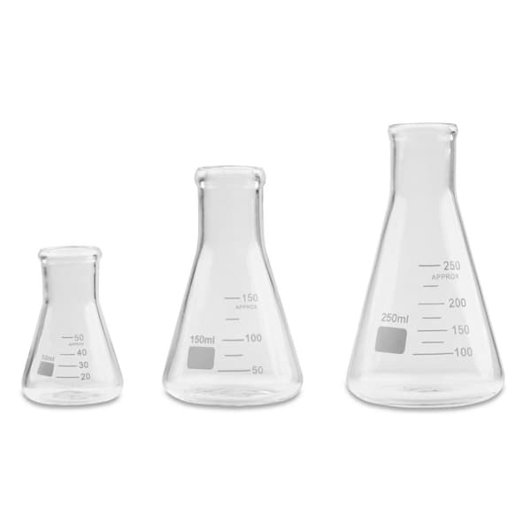 Steinberg Systems - Laboratorieglas - Erlenmeyerkolvar - 3-delat set