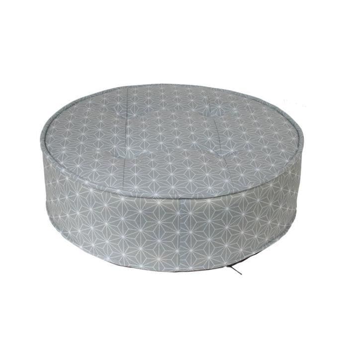HOME DECO Factory pyöreä kohu - 50 cm - Harmaa valkoinen kuvio M2 HD3918