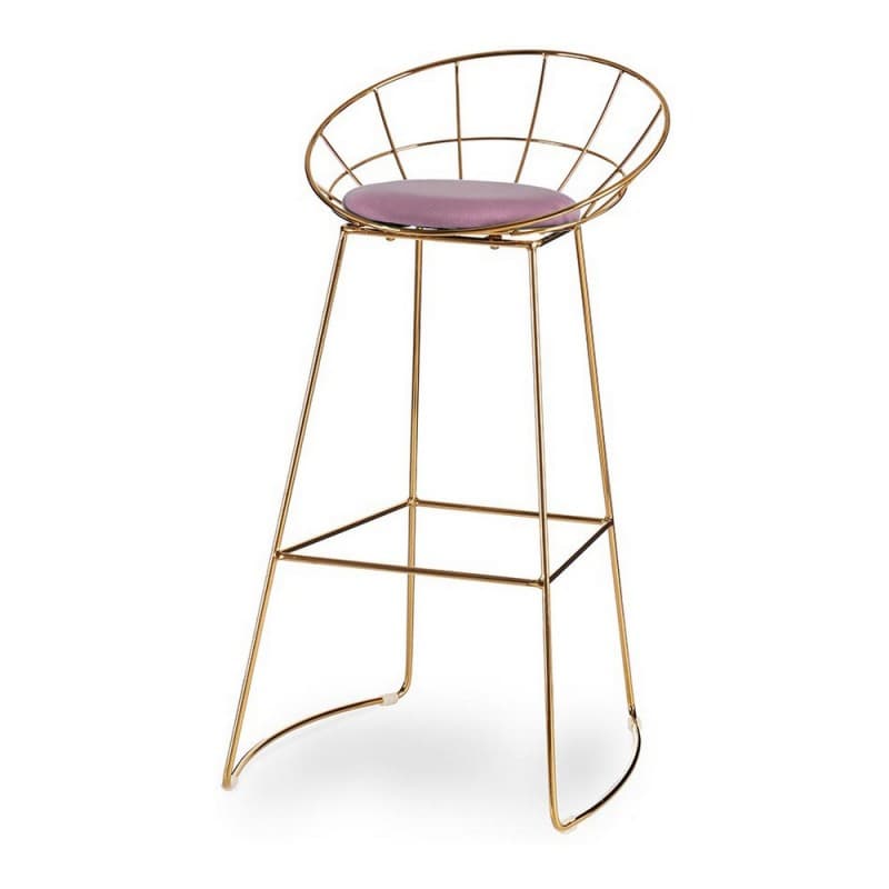 Sittpall Rosa Gyllene Polyester Järn