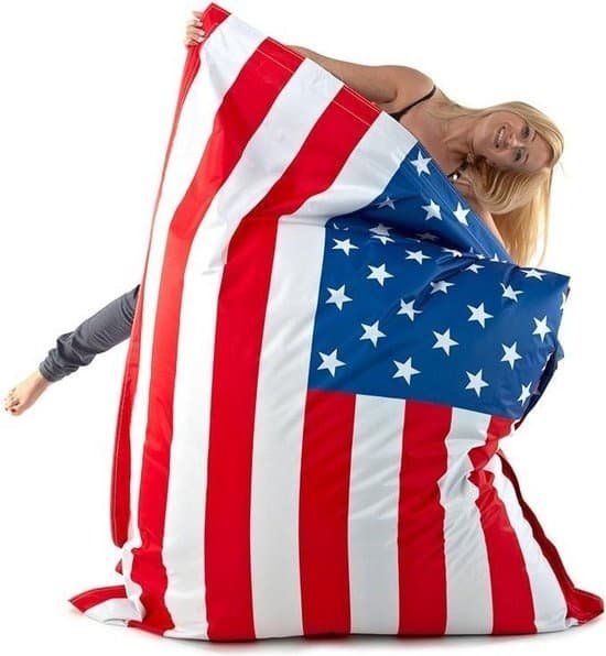 Sækkestol - sækkestol - amerikansk flag - uden fyld