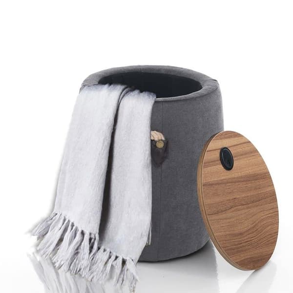Puff - päron Oresteluchetta - LC1344 - Puff stoppad behållare Anchor Dark Grey