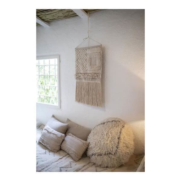 Etnisk beige ullpuff Bereber Lorena Canals Beige 70x70 - 70x70cm - Beige