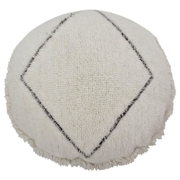 Etnisk beige ullpuff Bereber Lorena Canals Beige 70x70 - 70x70cm - Beige