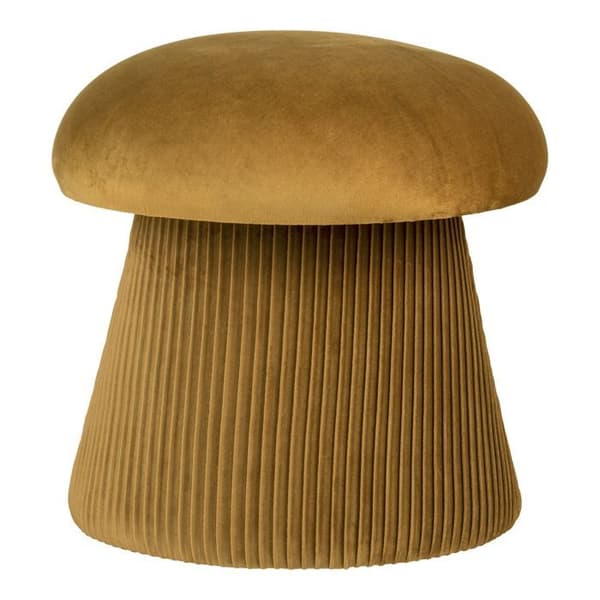 Hampton sammetspuff Ø39cm ockra.
