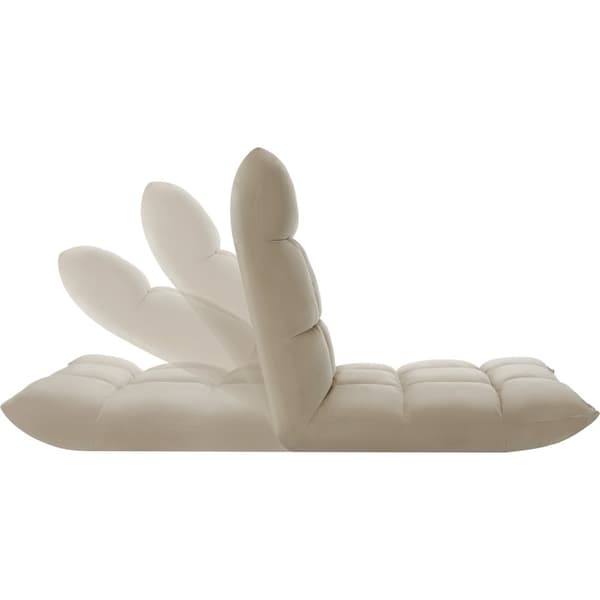 Lænestol Snooze, 2 i 1, velour - beige